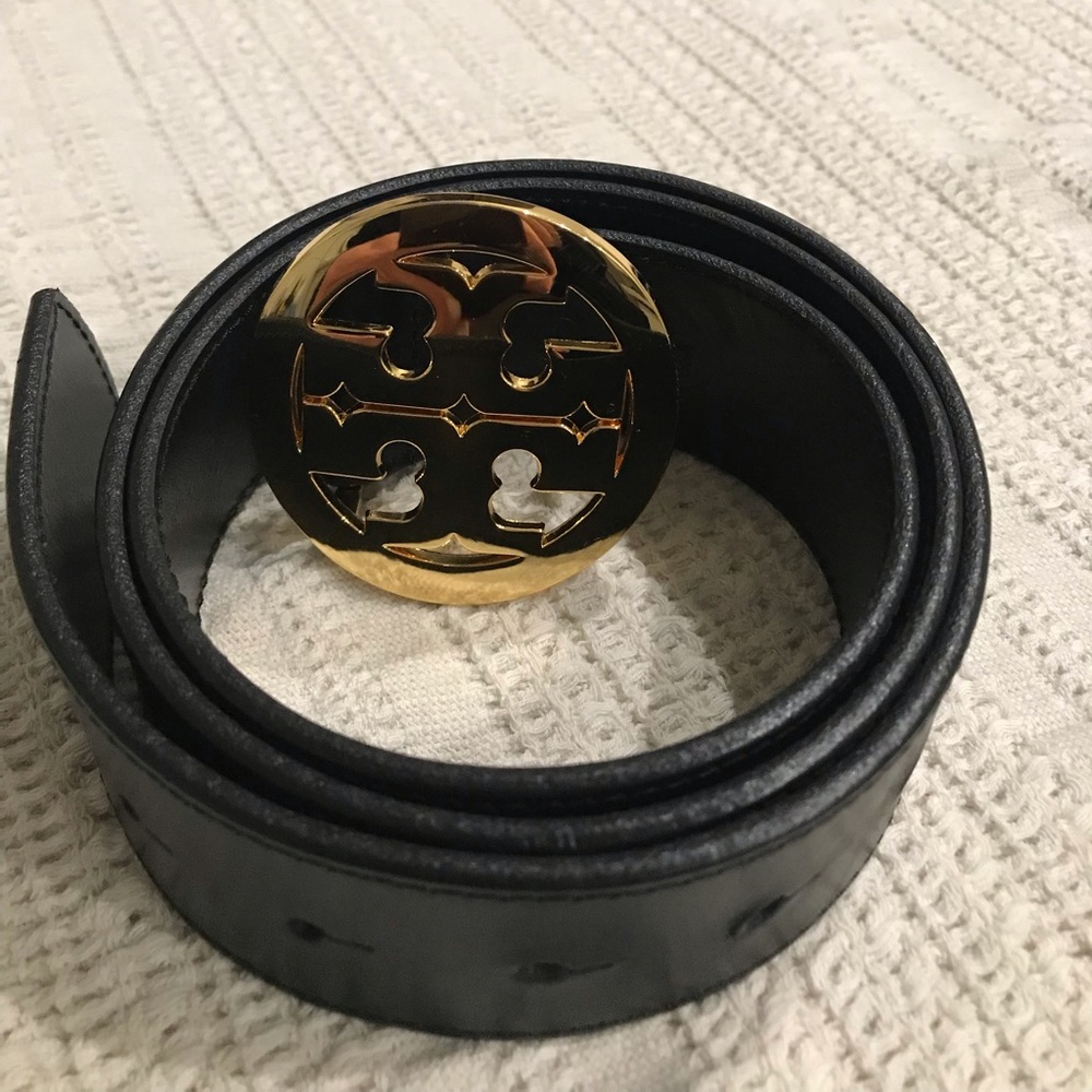 Tory Burch Black Leather Belt